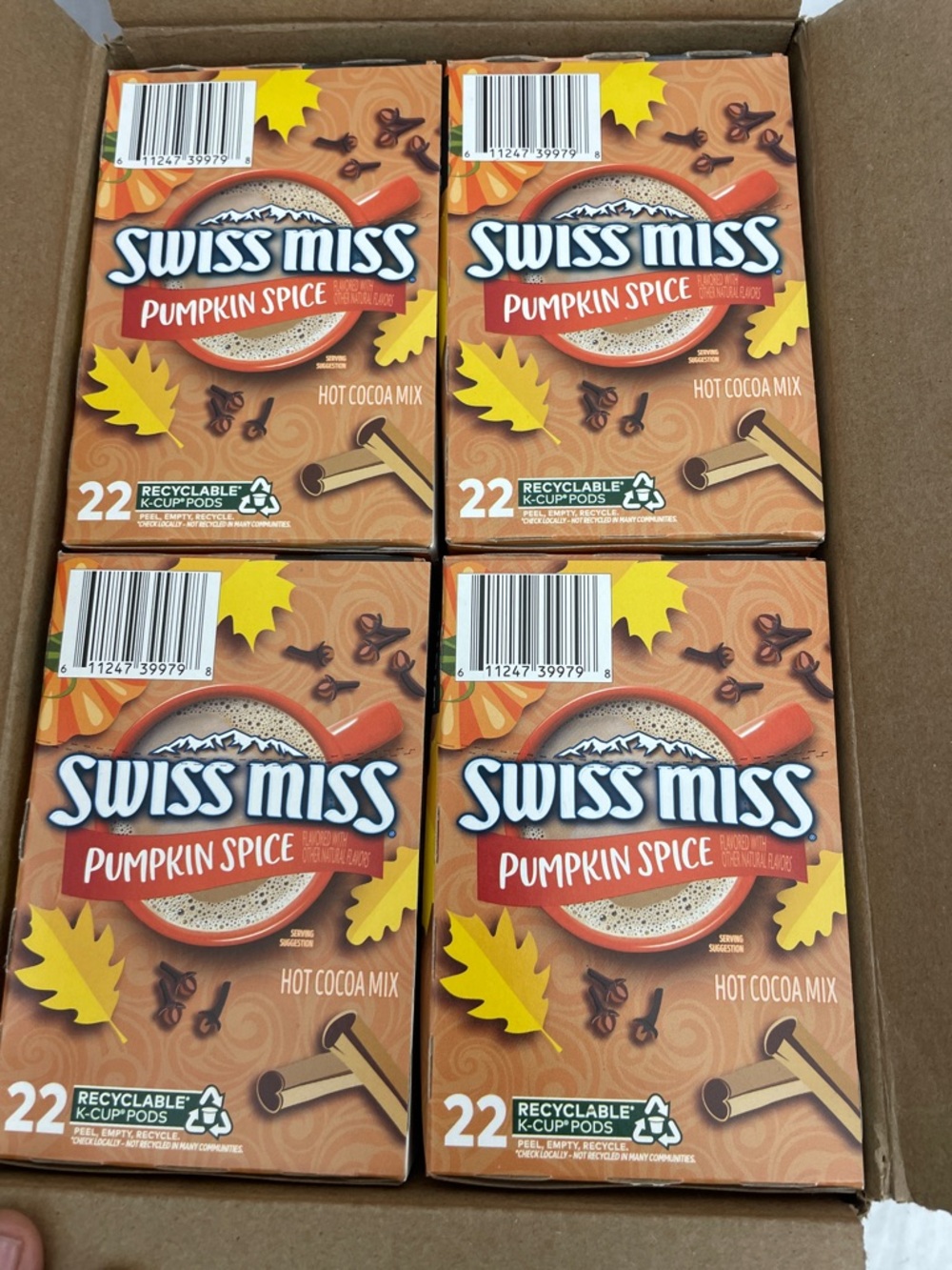 Swiss Miss Pumpkin Spice Hot Cocoa Keurig K Cup Pods 88 Count